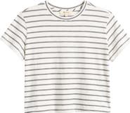 Madewell Stripe Boxy Crop Slub T-Shirt