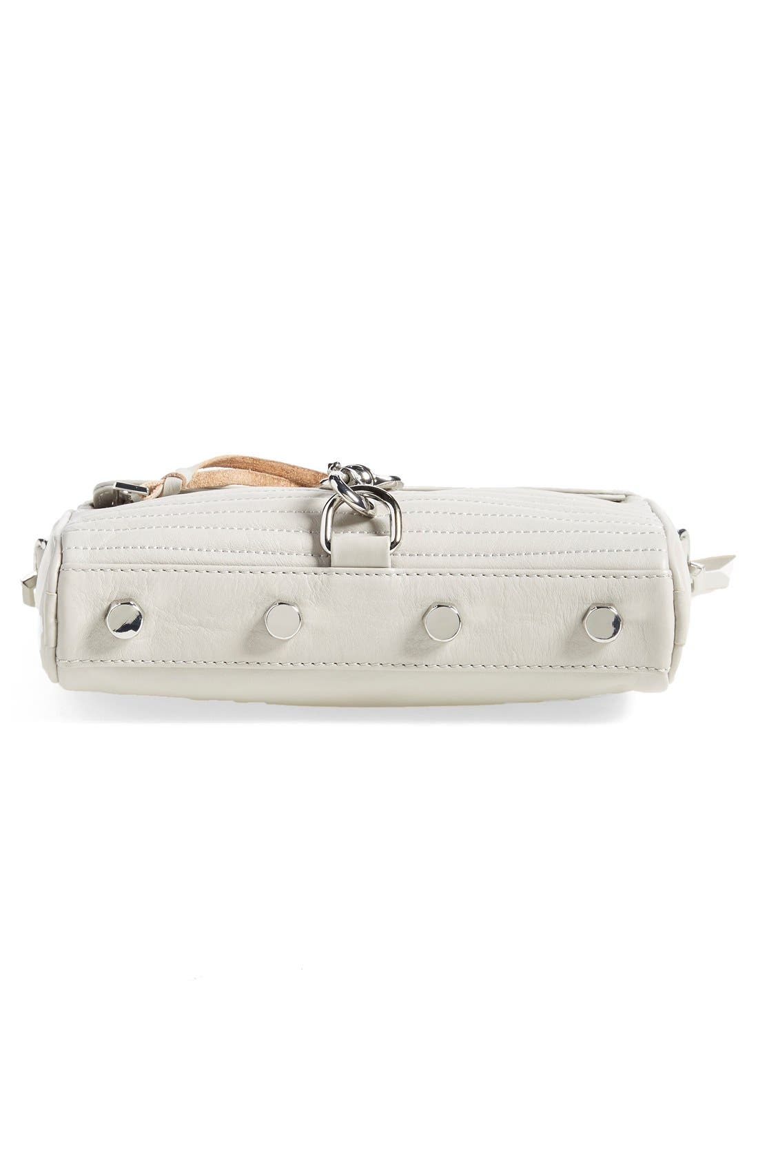 'Line Quilted Mini MAC' Convertible Crossbody Bag, Alternate, color, ASH