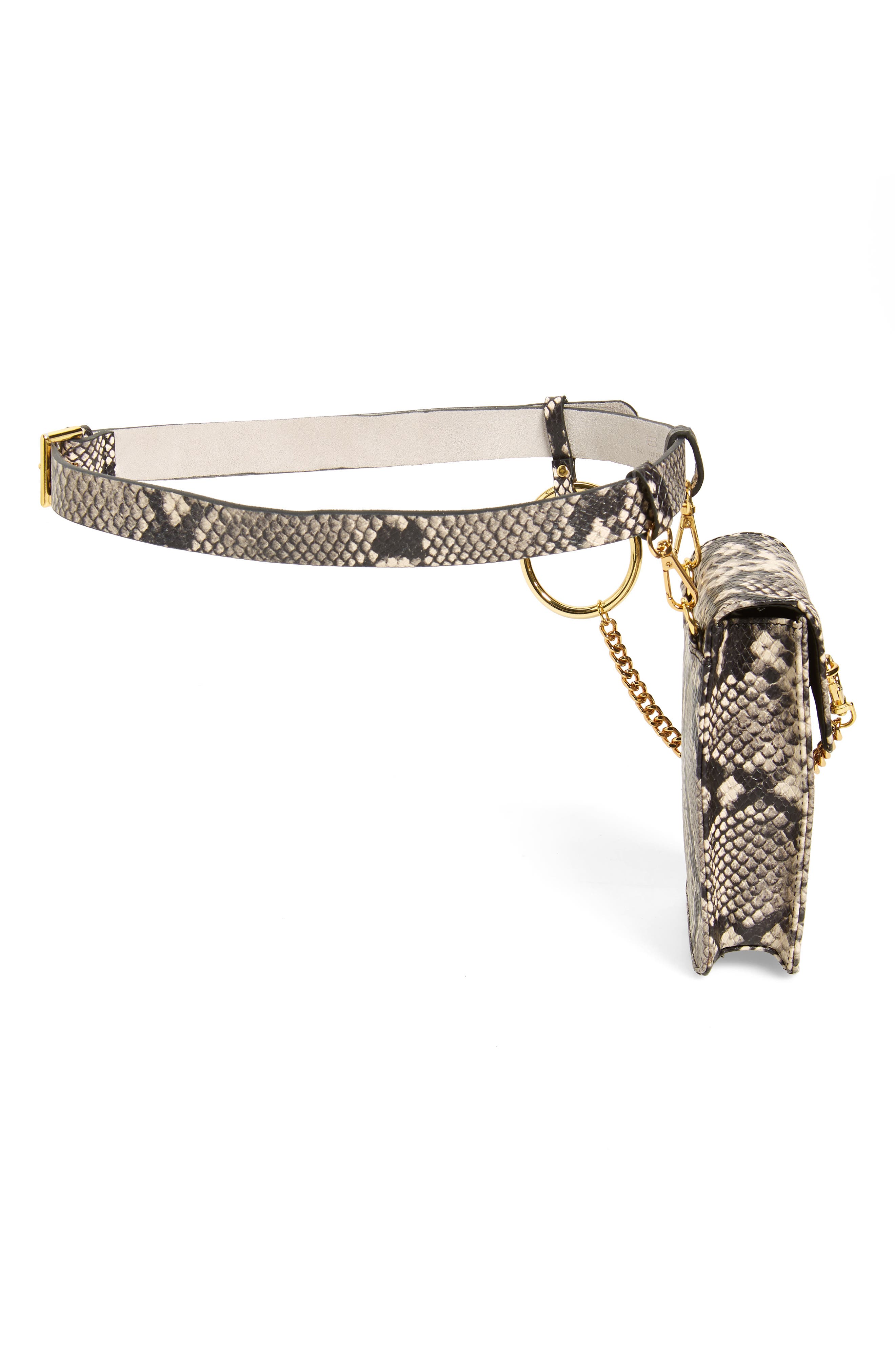 B-Low the Belt Ari Python Embossed Leather Belt Bag, Alternate, color, 