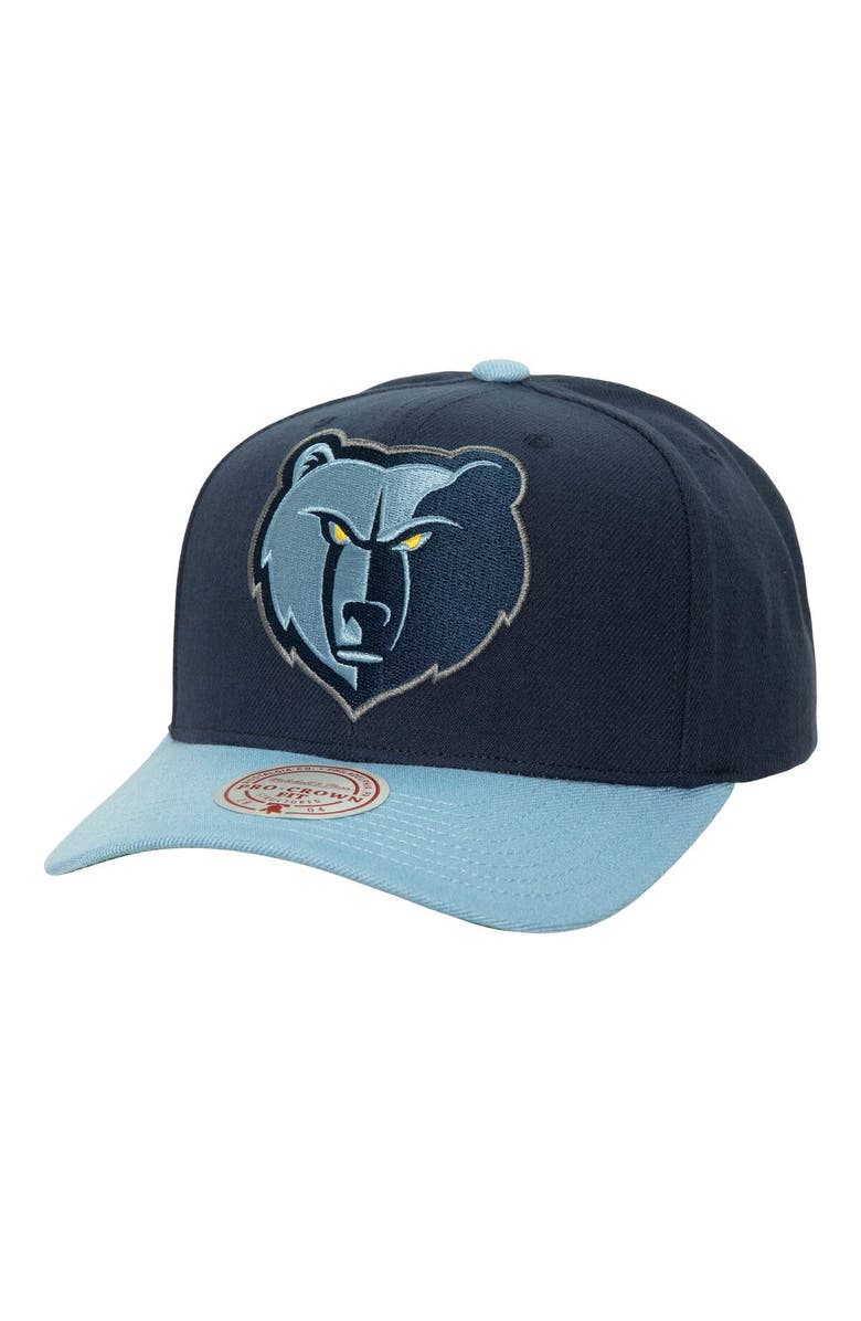 Mitchell & Ness Men's Mitchell & Ness Navy/Light Blue Memphis Grizzlies Soul XL Logo Pro Crown Snapback Hat, Main, color,