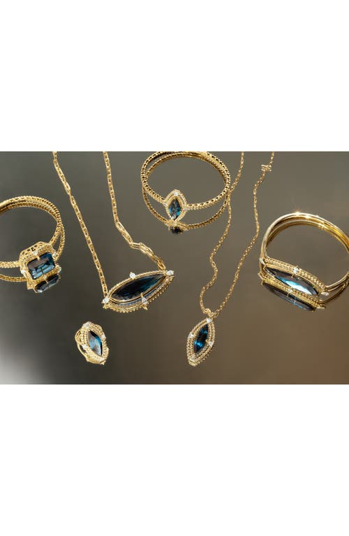 Bony Levy Iris London Blue Topaz & Diamond Drop Earrings In Metallic