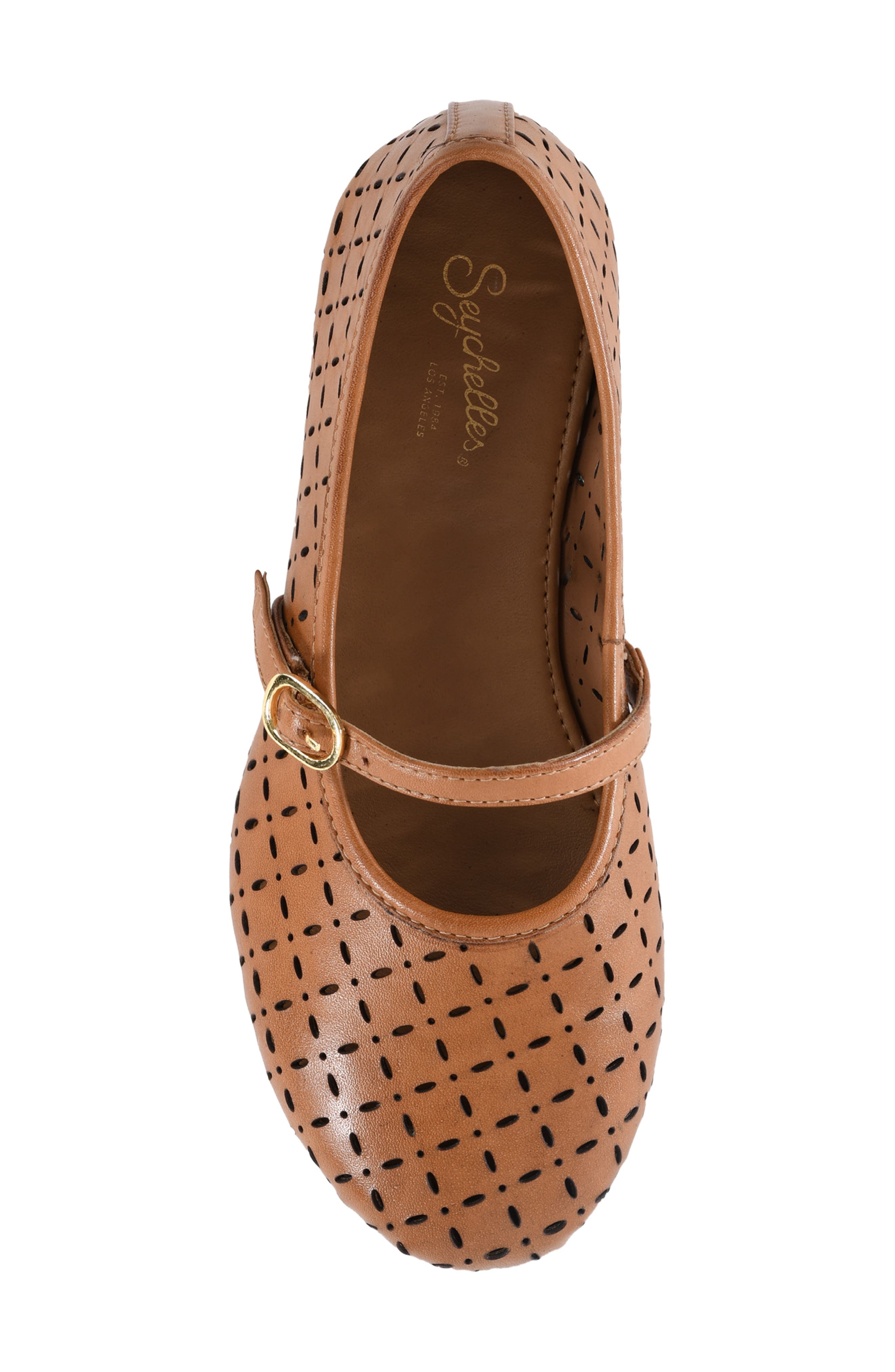 Seychelles Skyler Lasercut Ballet Flat, Alternate, color, Tan