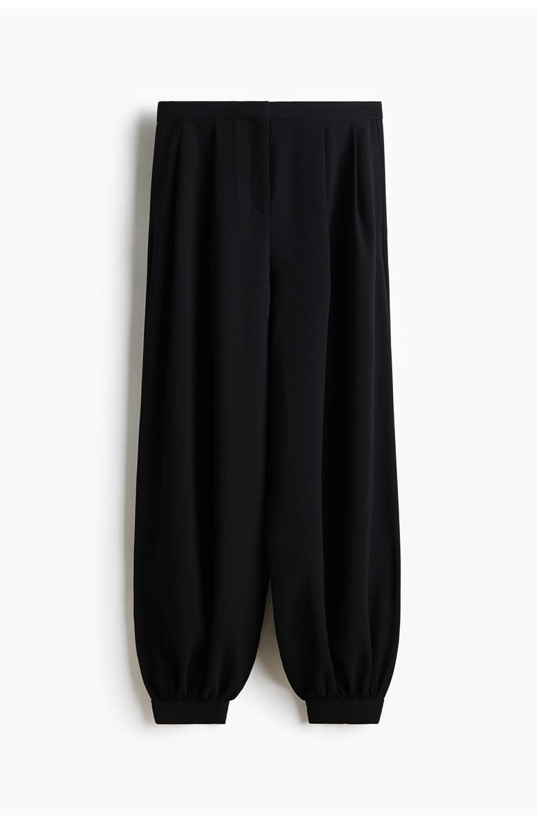 H&M Pleated Balloon Trousers, Alternate, color, Black