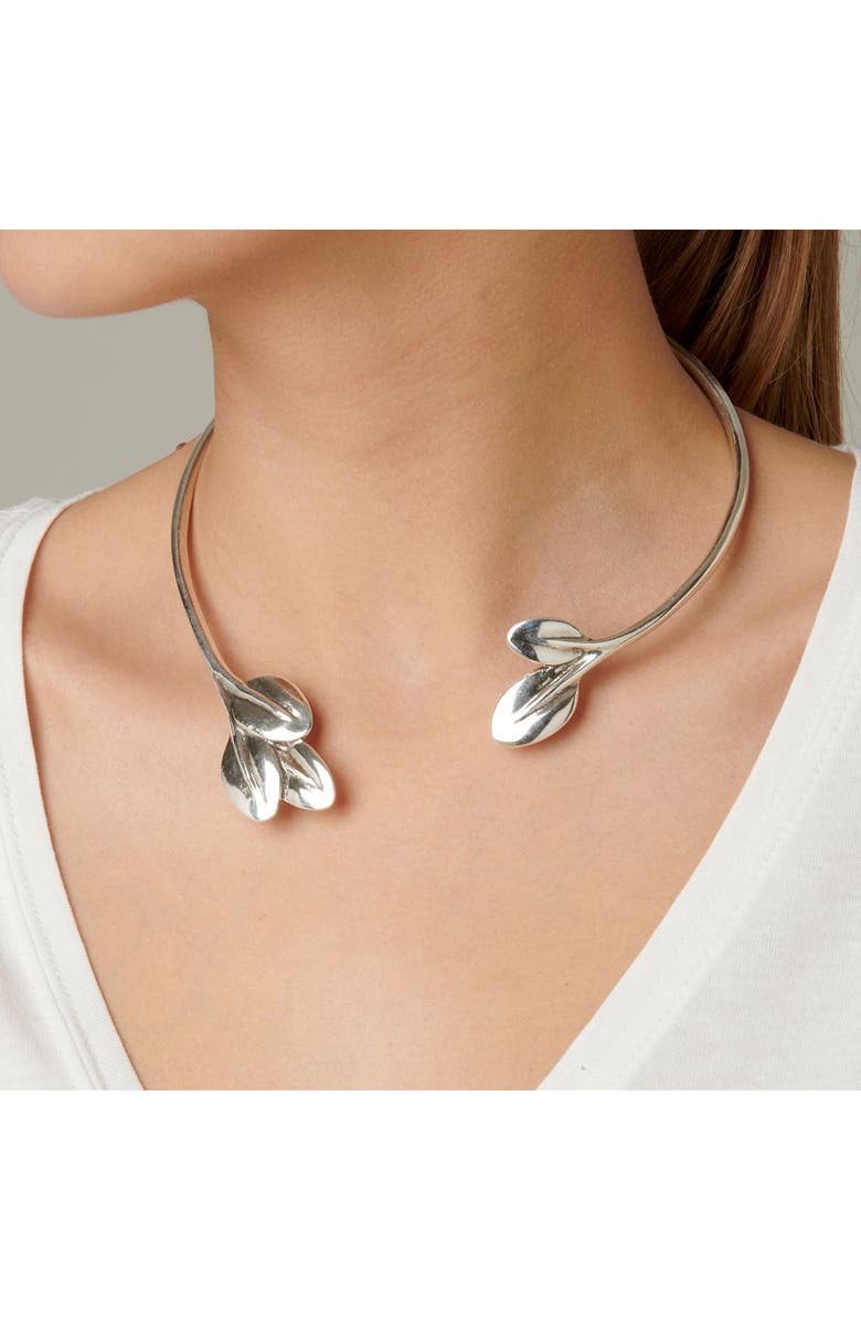 UNODE50 Helena Leaf Collar Necklace, Alternate, color, 