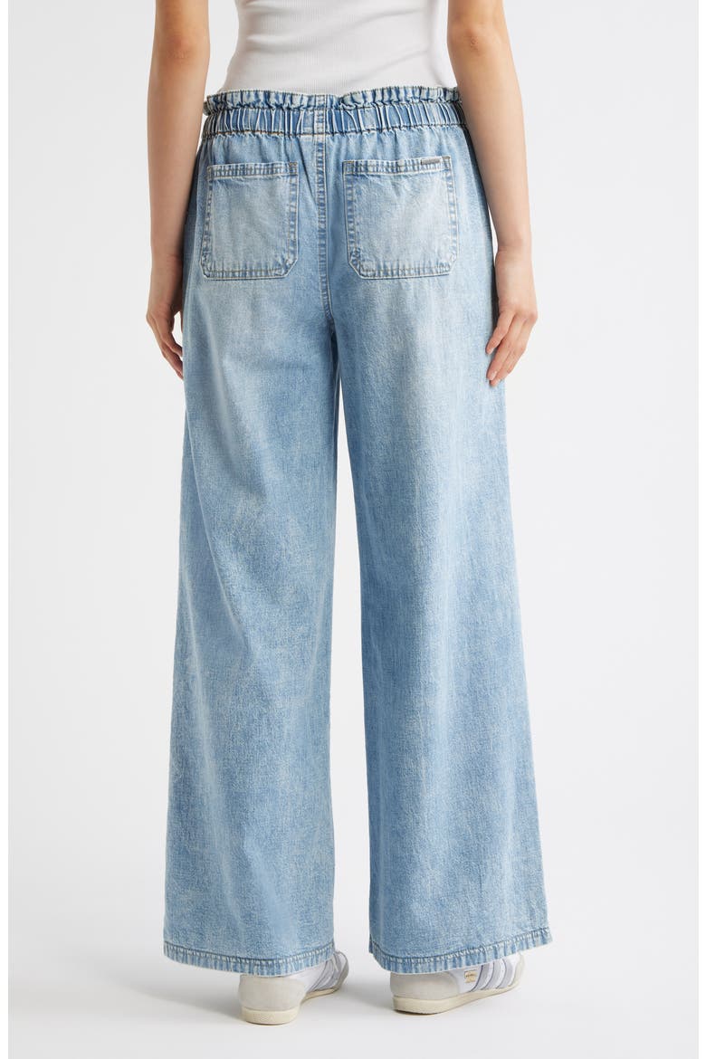 Drawstring Wide Leg Jeans, Alternate, color, INDIGO