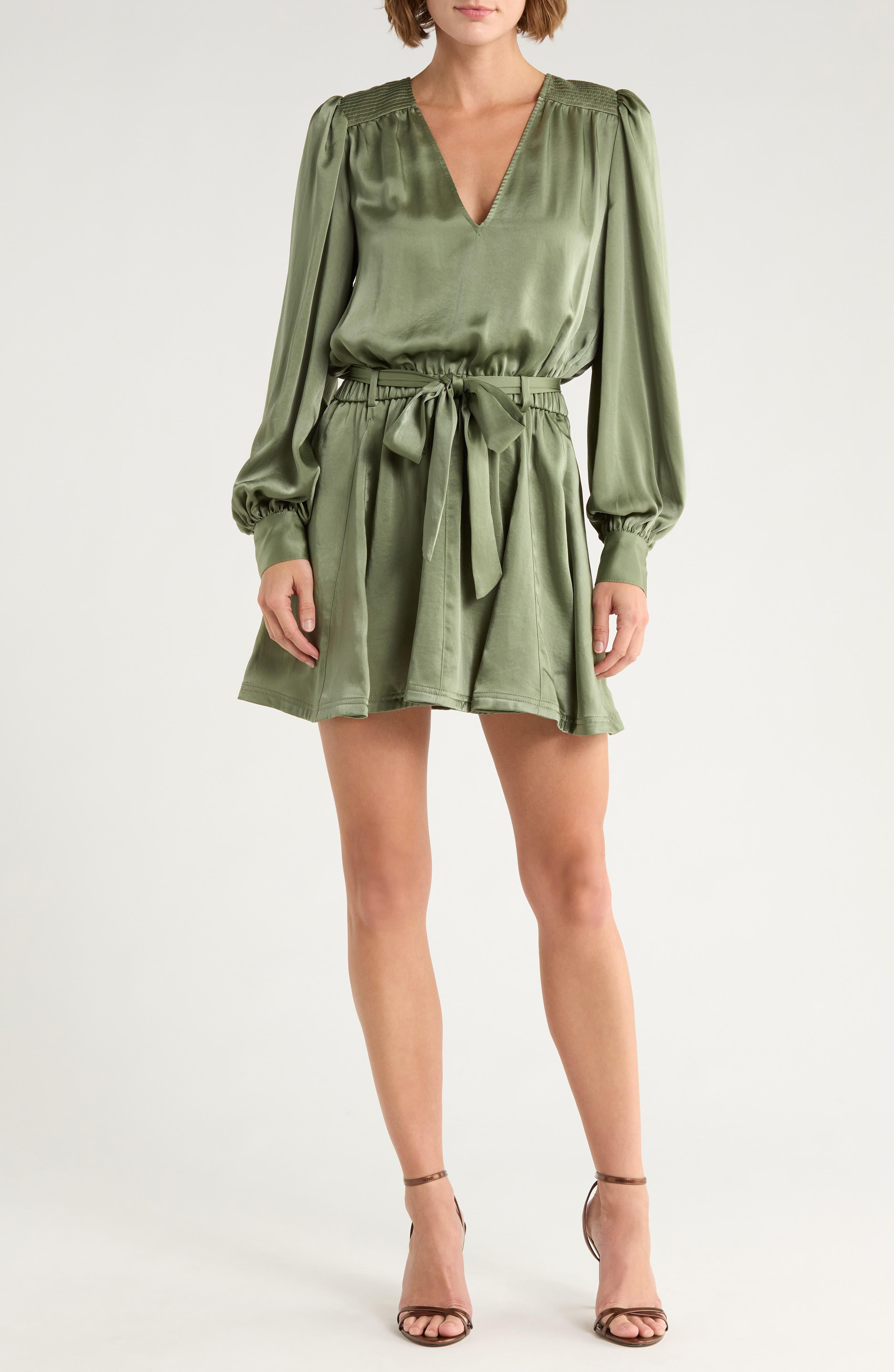 Ramy Brook Montana Long Sleeve Satin Minidress