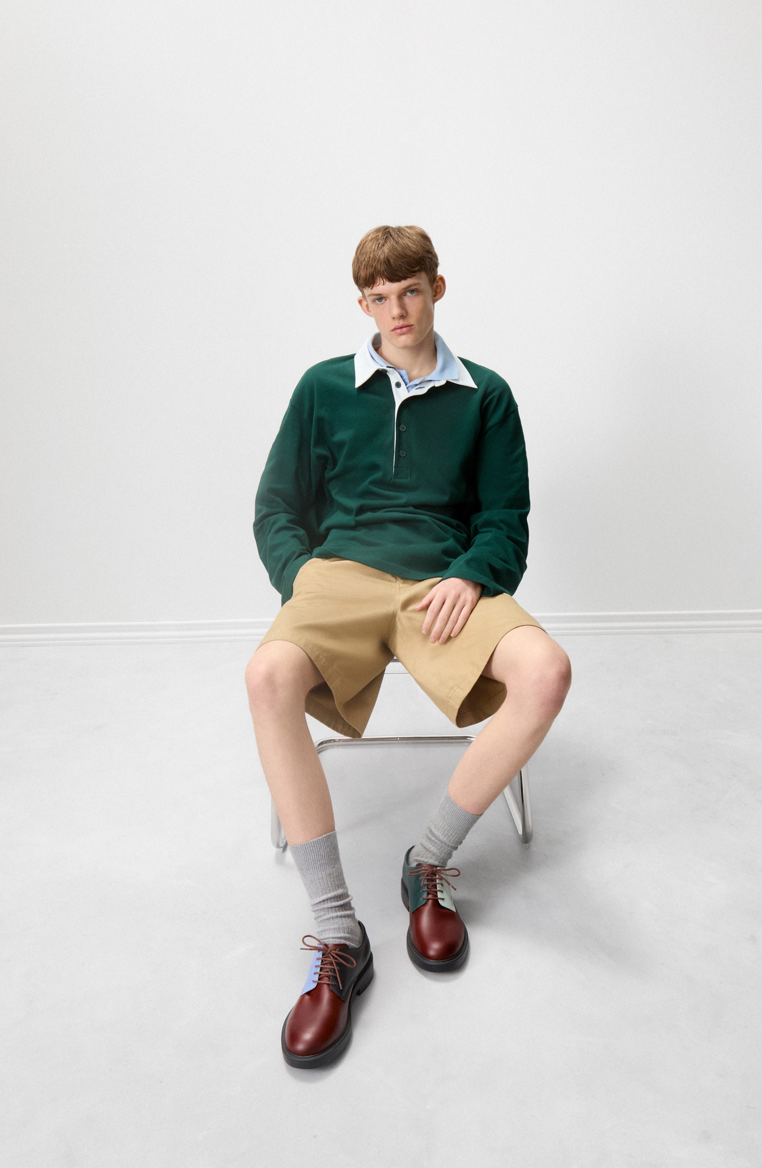 Camper Dean Colorblock Leather Derby, Alternate, color, Multi Brown