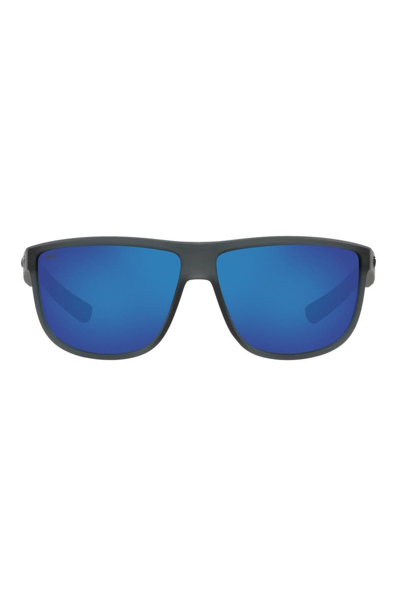 61mm Polarized Square Sunglasses, Main, color, GREY BLUE