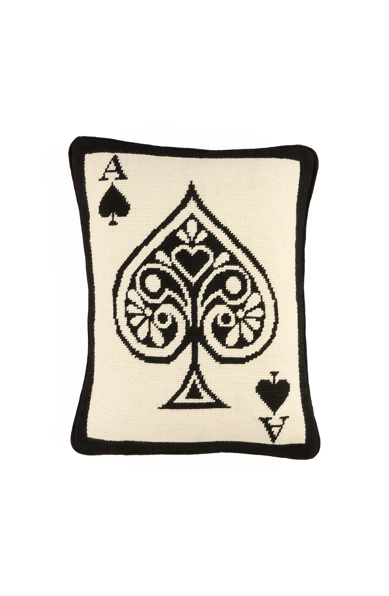 Jonathan Adler Ace Needlepoint Pillow, Main, color, 