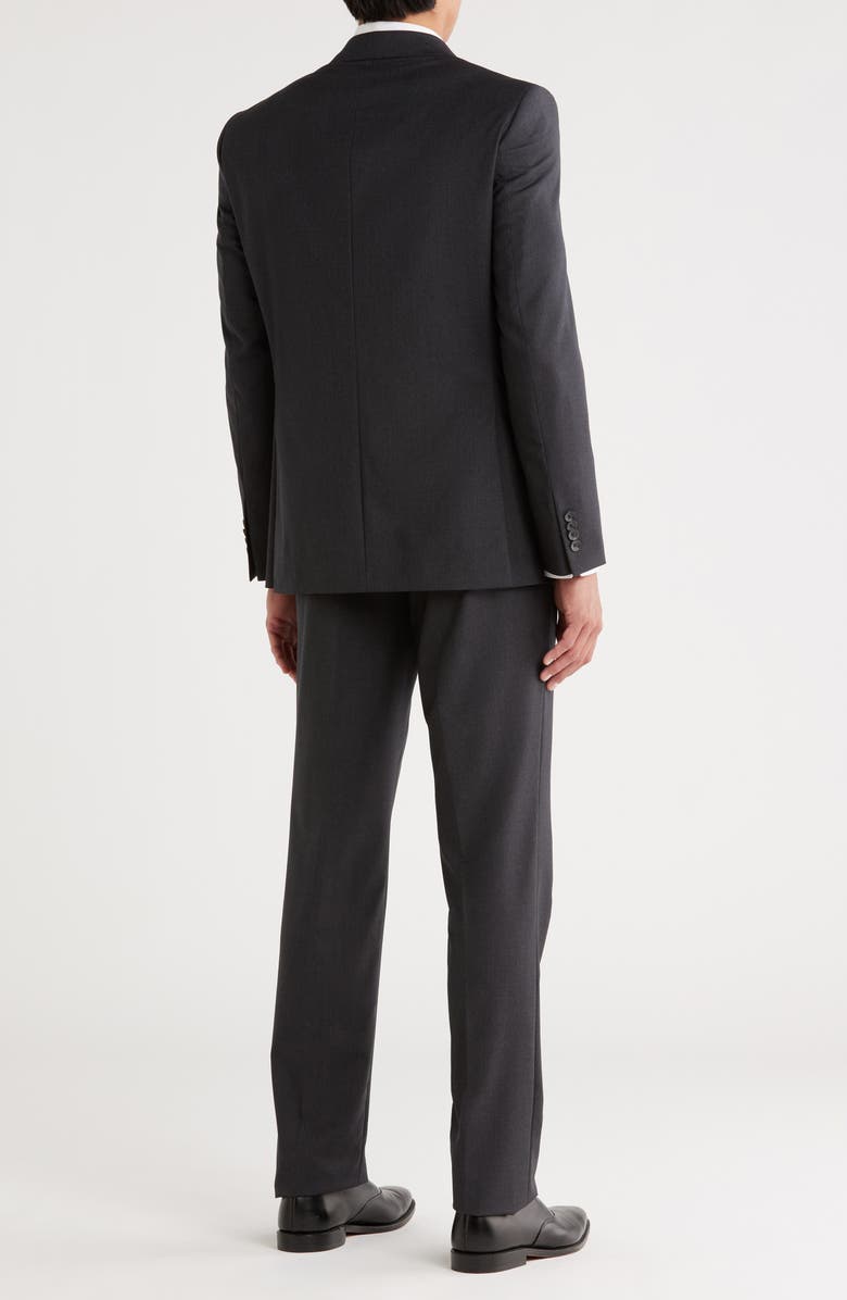Jack Victor Esprit Solid Charcoal Wool Suit, Alternate, color, Charcoal