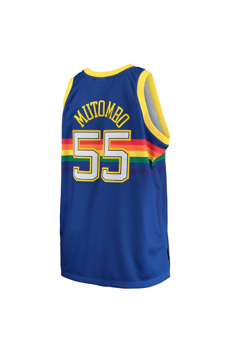 Mitchell & Ness Men's Mitchell & Ness Dikembe Mutombo Royal Denver Nuggets Big & Tall Hardwood Classics Jersey, Alternate, color, 