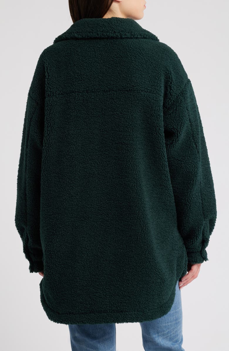 Thread & Supply Plaid Fleece Shirt Jacket, Alternate, color, Darkest Spruce