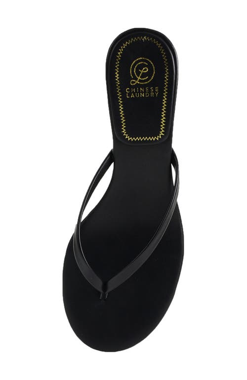 Chinese Laundry Brissa Kitten Heel Flip Flop In Black
