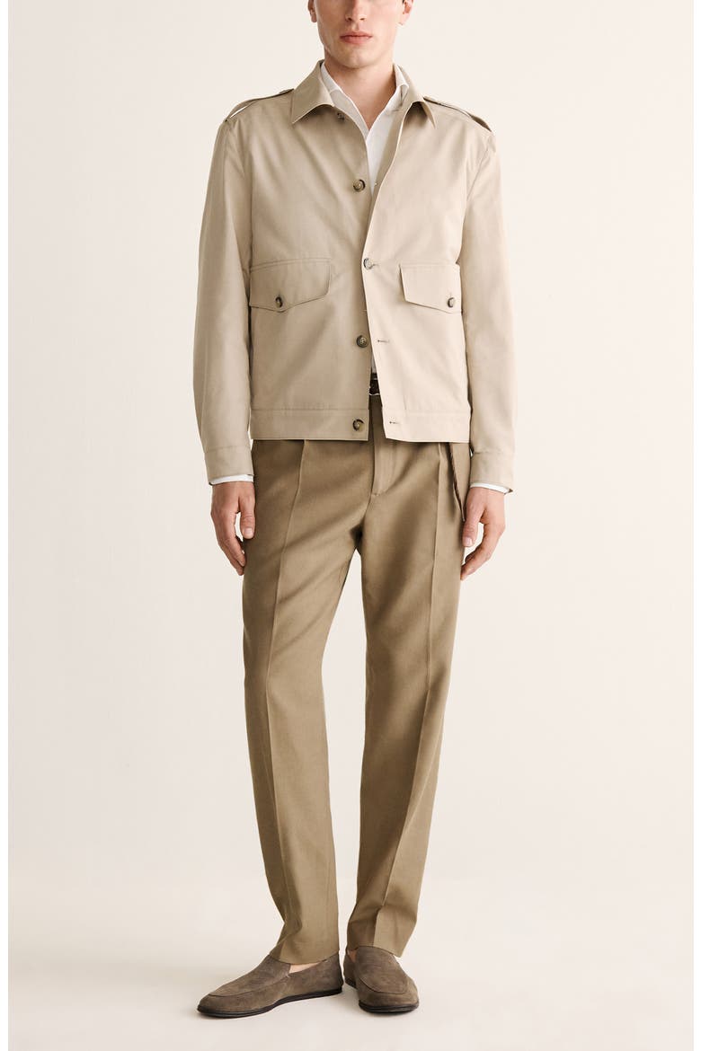 Cotton & Silk Jacket, Alternate, color, BEIGE