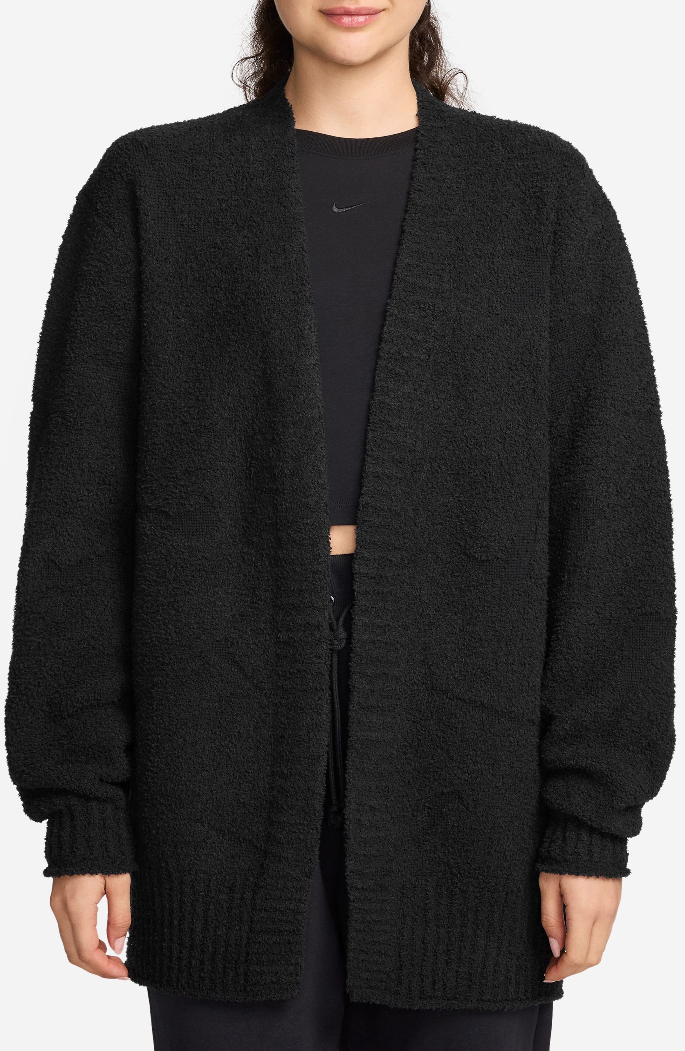 nike open front cardigan