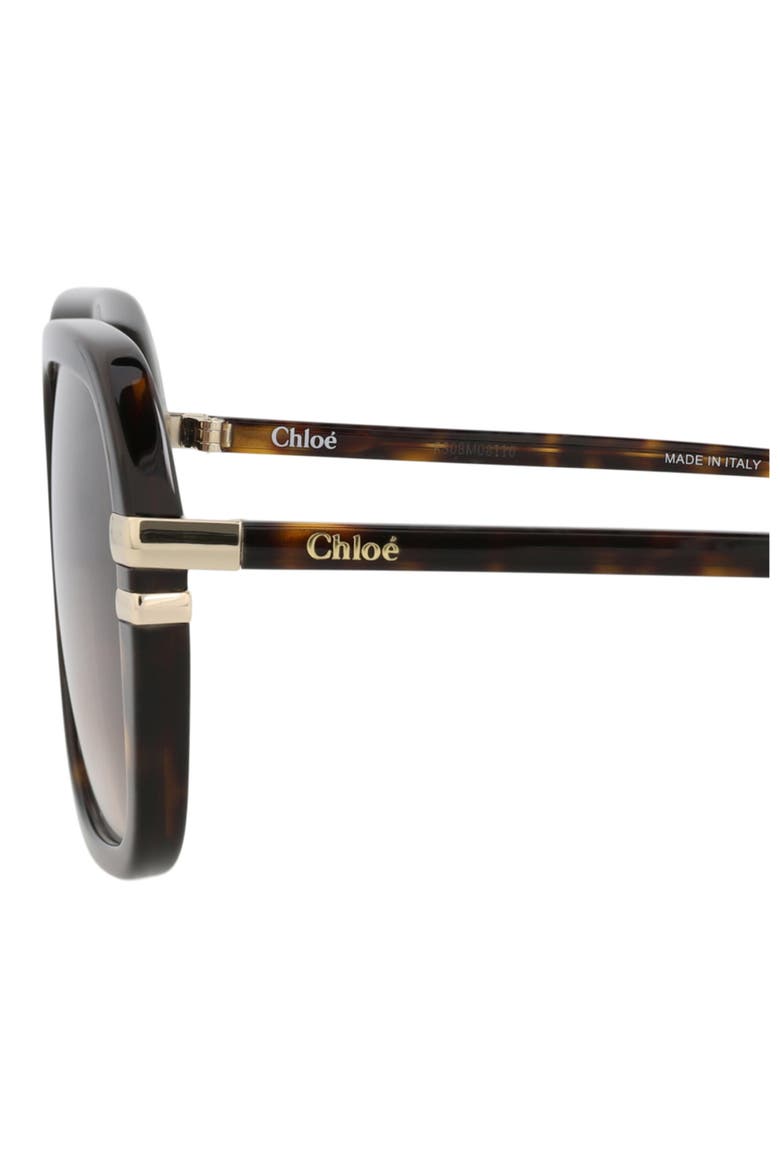 57mm Oversize Sunglasses, Alternate, color, HAVANA/ HAVANA BROWN