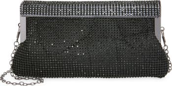 Natasha Ball Mesh Clutch - Silver