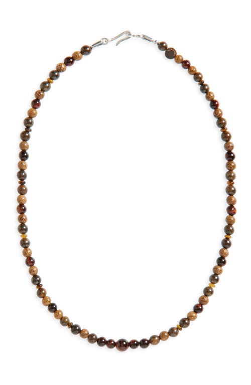 Caputo & Co. Men's Beaded Necklace in Red Tiger Eye  product