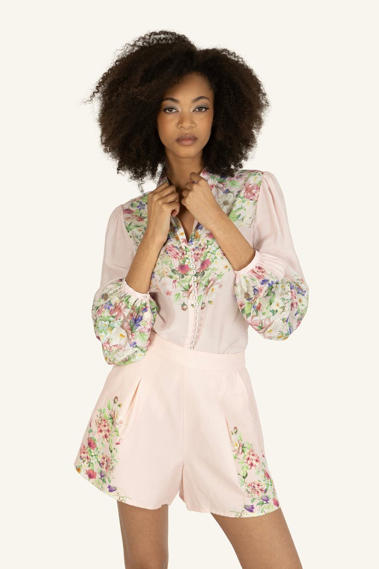 Rose Shorts, Alternate, color, Romantic Floral