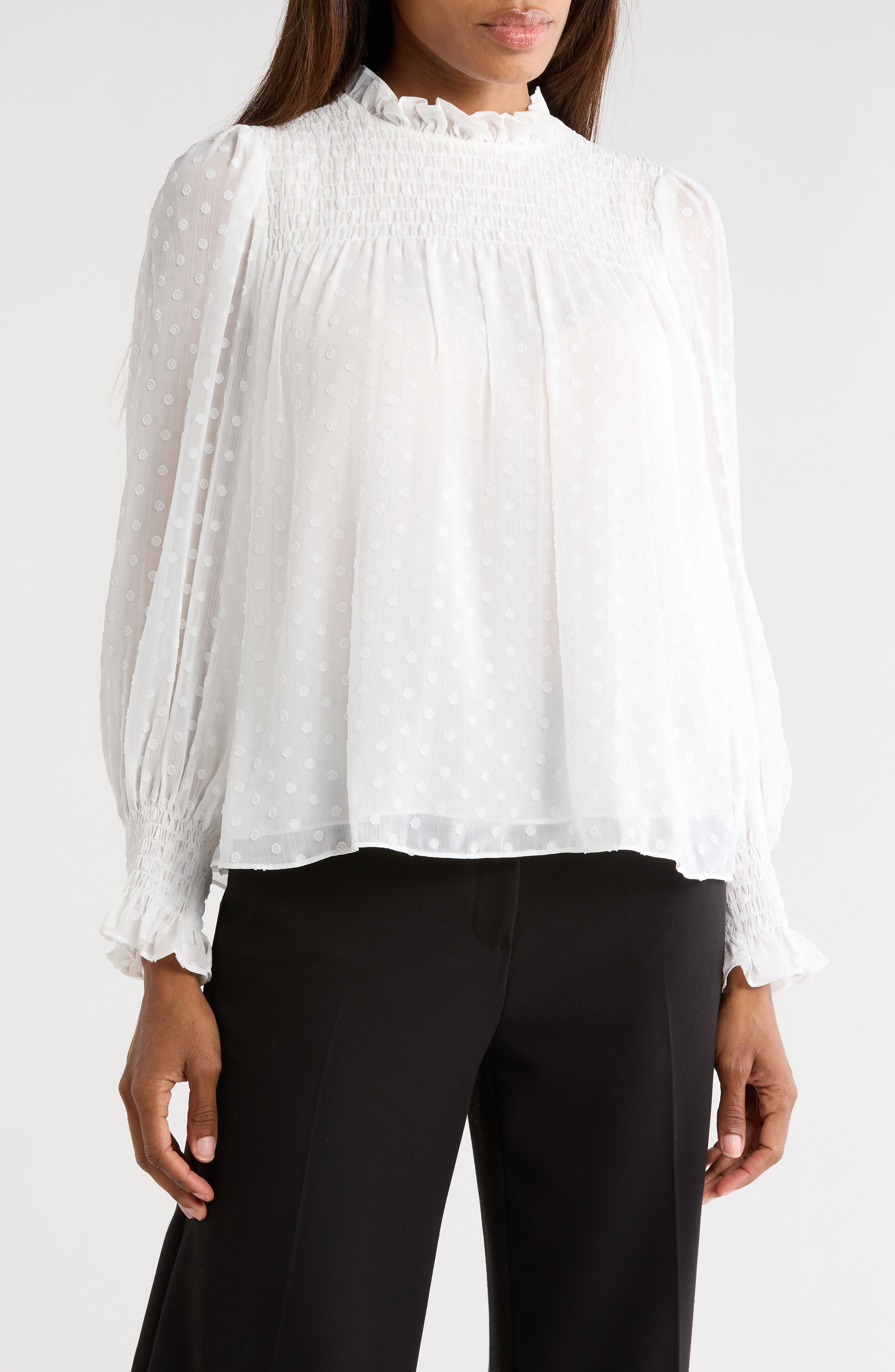 Clip Dot Long Sleeve Top