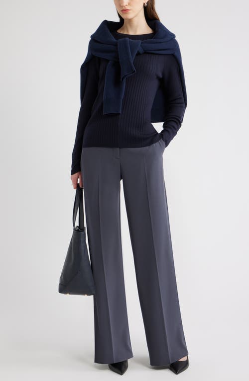 Nordstrom Rib Wool Blend Sweater In Blue