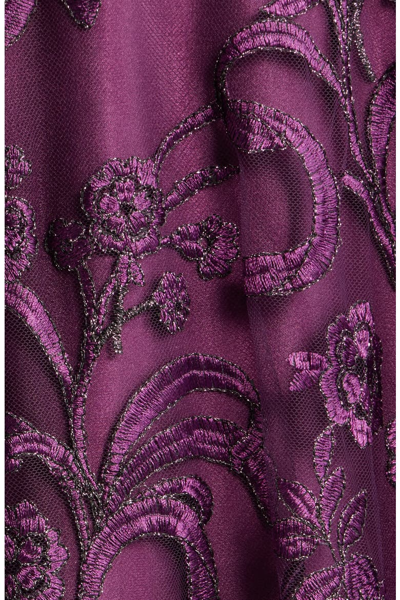 Beaded Cocktail Dress, Alternate, color, PLUM