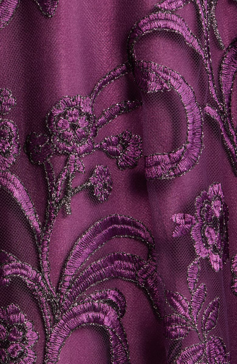 Eliza J Beaded Cocktail Dress, Alternate, color, Plum