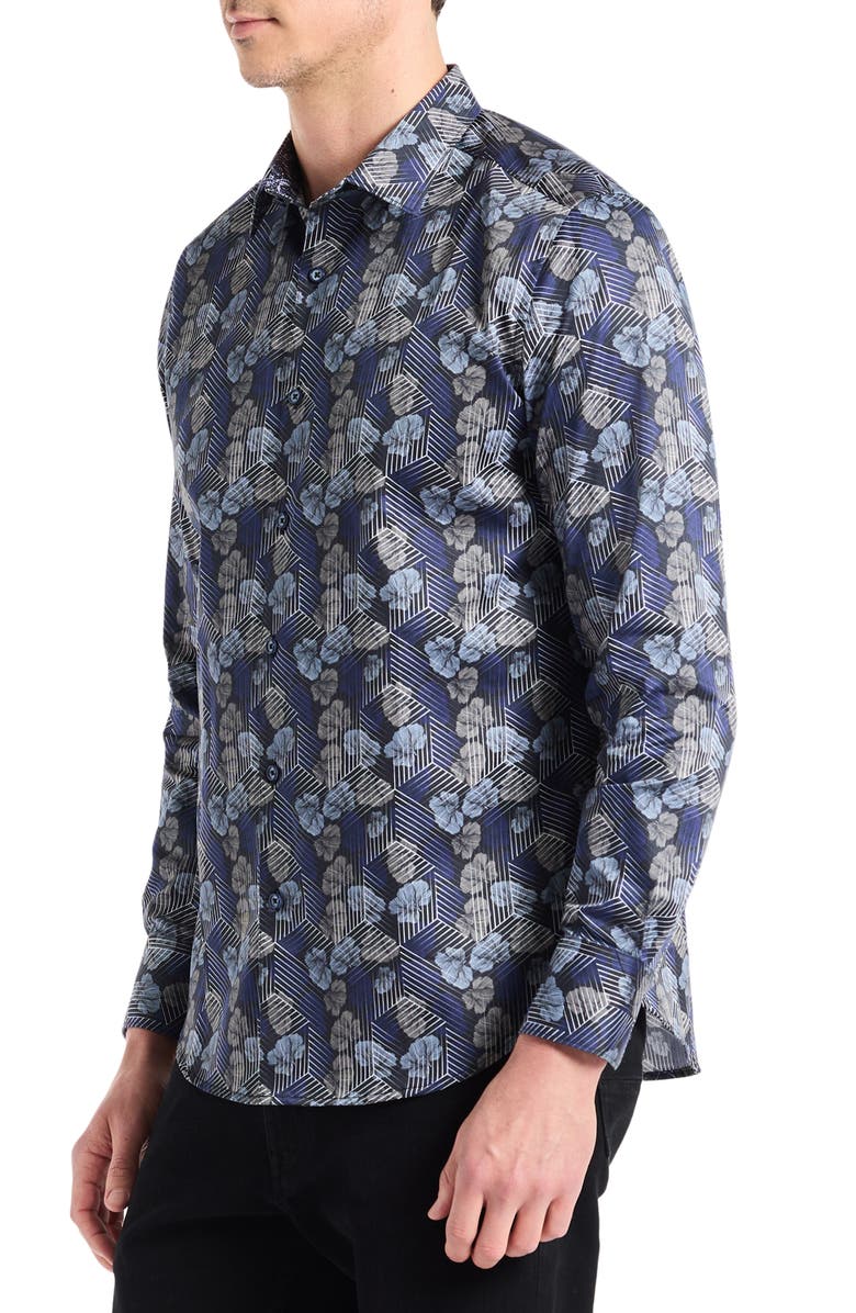 Robert Graham Henry Cotton Button-Up Shirt, Alternate, color, Blue Multi