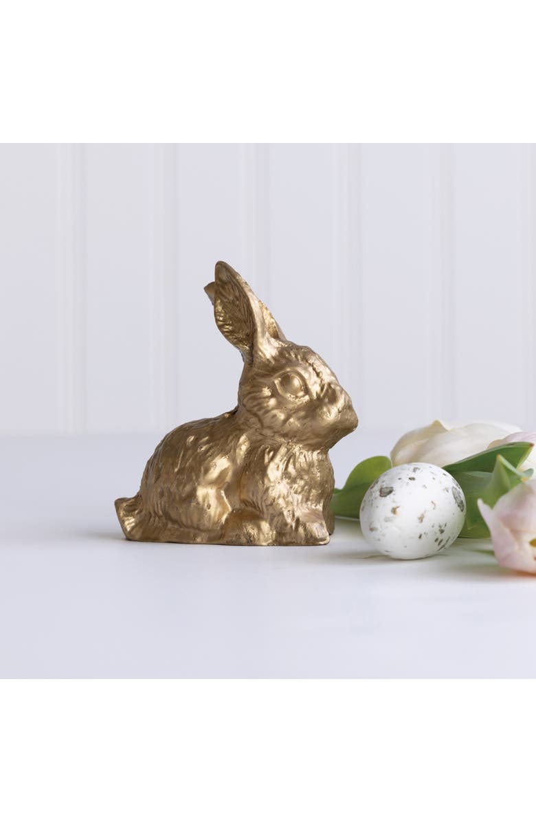 Transpac Iron Baby Bunny Gold for Spring Home Decor, Main, color, Gold