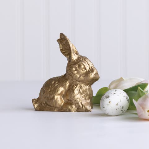 Iron Baby Bunny Gold for Spring Home Decor