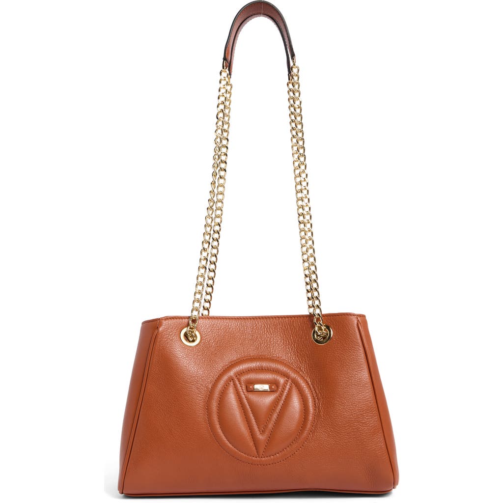 Valentino By Mario Valentino Angelina Signature Leather Shoulder Bag In Brown