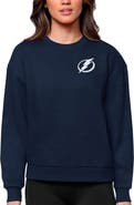 ANTIGUA Women's Antigua Navy Tampa Bay Lightning Primary Logo Victory Crewneck Pullover Sweatshirt