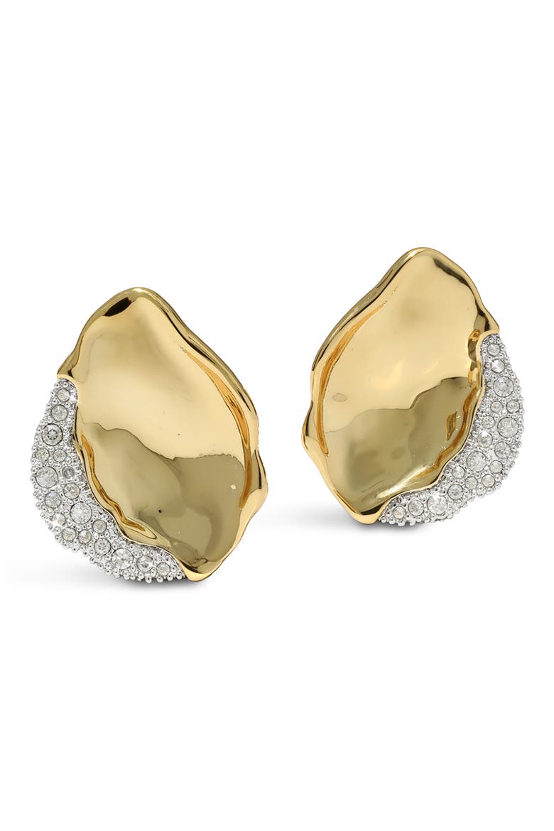 Solanales Crystal Petal Post Earrings, Main, color, CRYSTALS