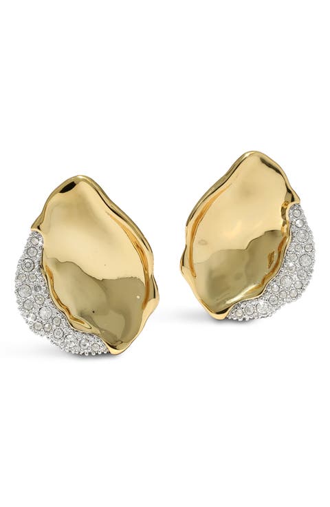 Solanales Crystal Petal Post Earrings