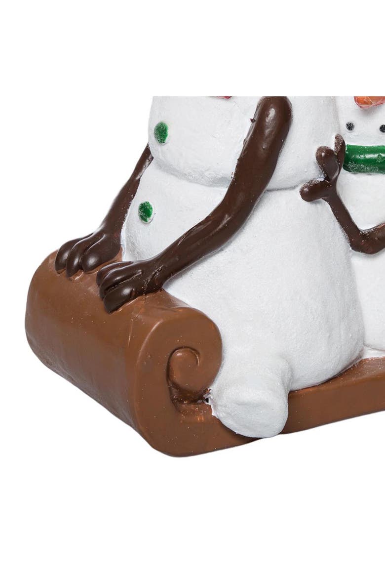 Sleigh Fun Marshmallow Man Figurine, Alternate, color, White