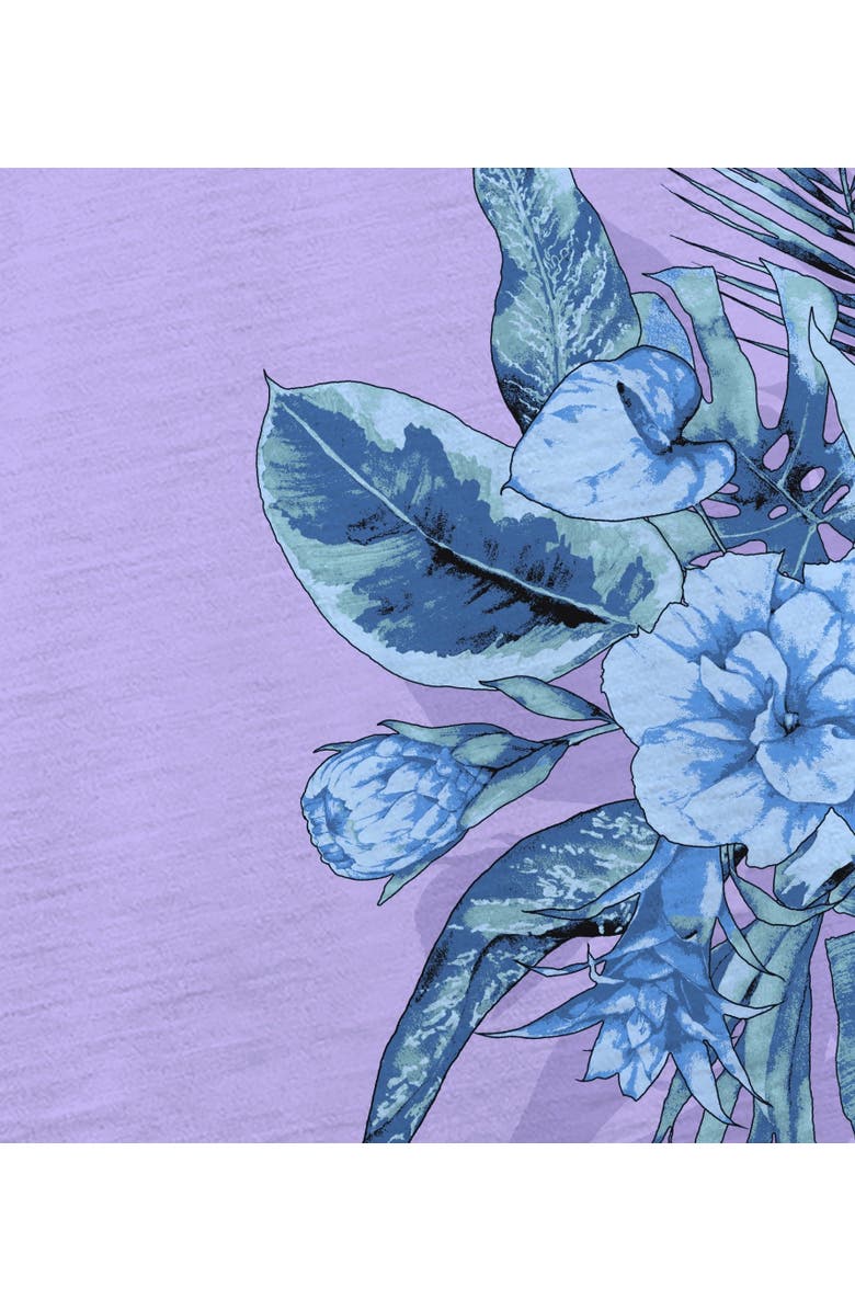 Lords of Harlech Mali Floral Lavender Mens Wool Johnny Collar Polo, Alternate, color, Mali Floral Lavender