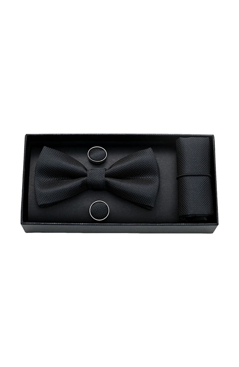 MOUSTACHE Crosshatch Bow Tie Set, Main, color, 
