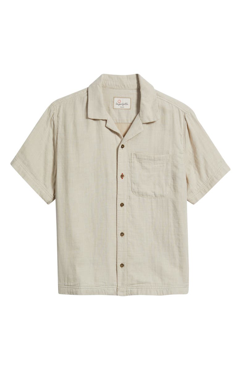 Imperfects The Cliffs Cotton Camp Shirt, Main, color, Badlands Stripe