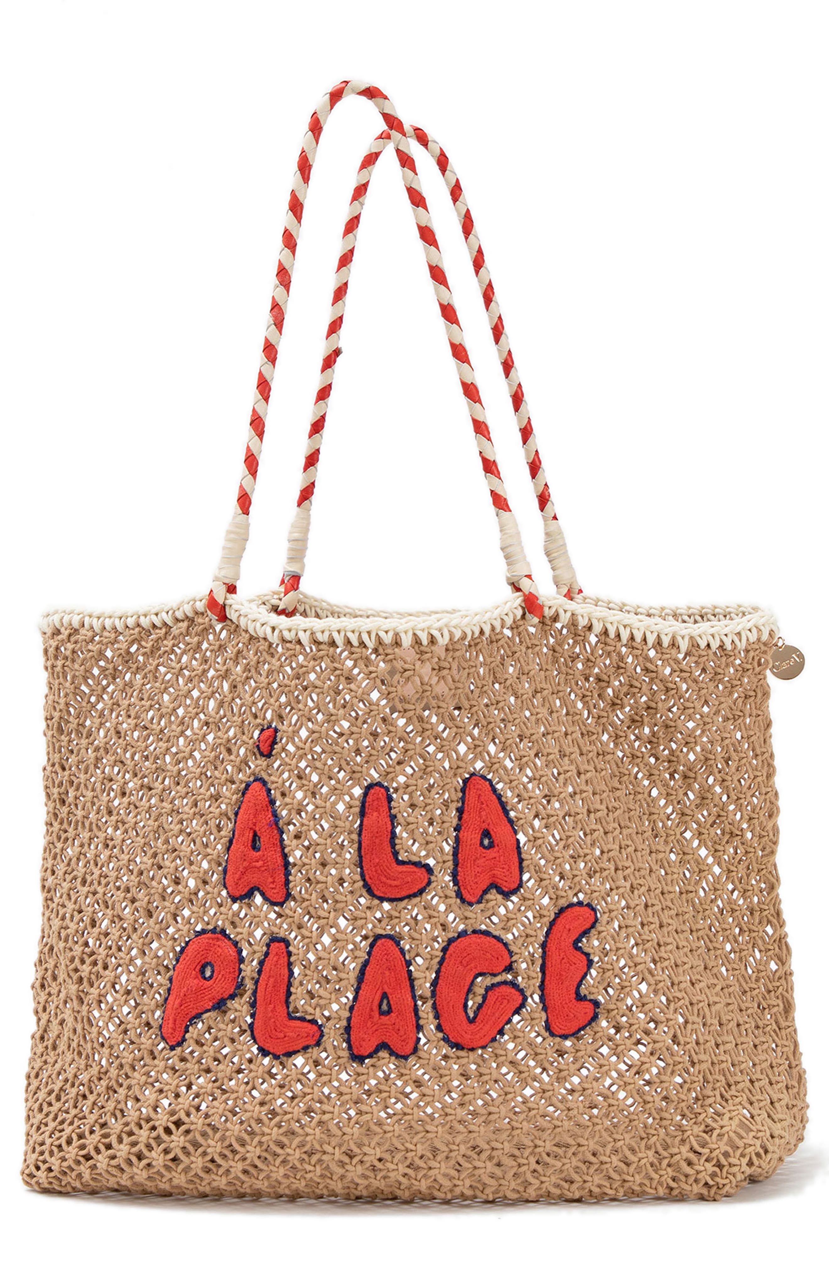 Clare V. À La Plage Knotted Tote, Main, color, 