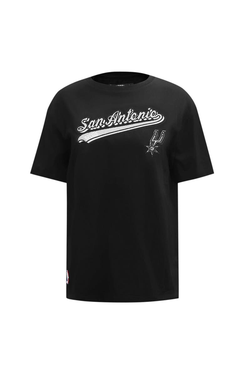 PRO STANDARD Women's Pro Standard Black San Antonio Spurs Script Boyfriend T-Shirt, Alternate, color, Black