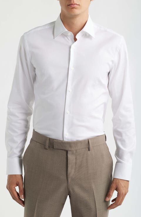Hank Slim Fit Stretch Cotton Dress Shirt