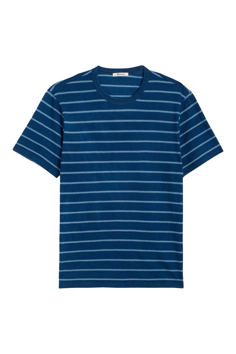 Indigo Dyed Cotton Slub T-Shirt, Alternate, color, DARK INDIGO
