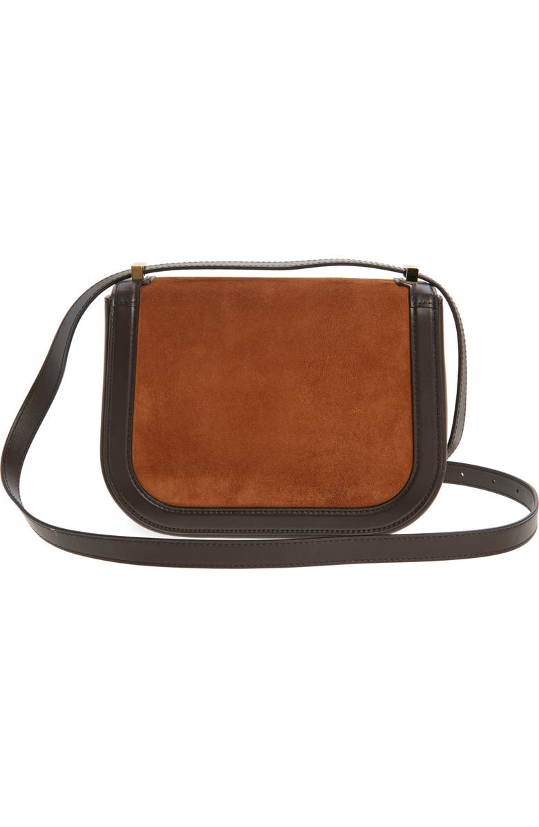 FERRAGAMO X-Small Double Gancio Crossbody Bag, Alternate, color, Natural Resort/ Testa Di Moro