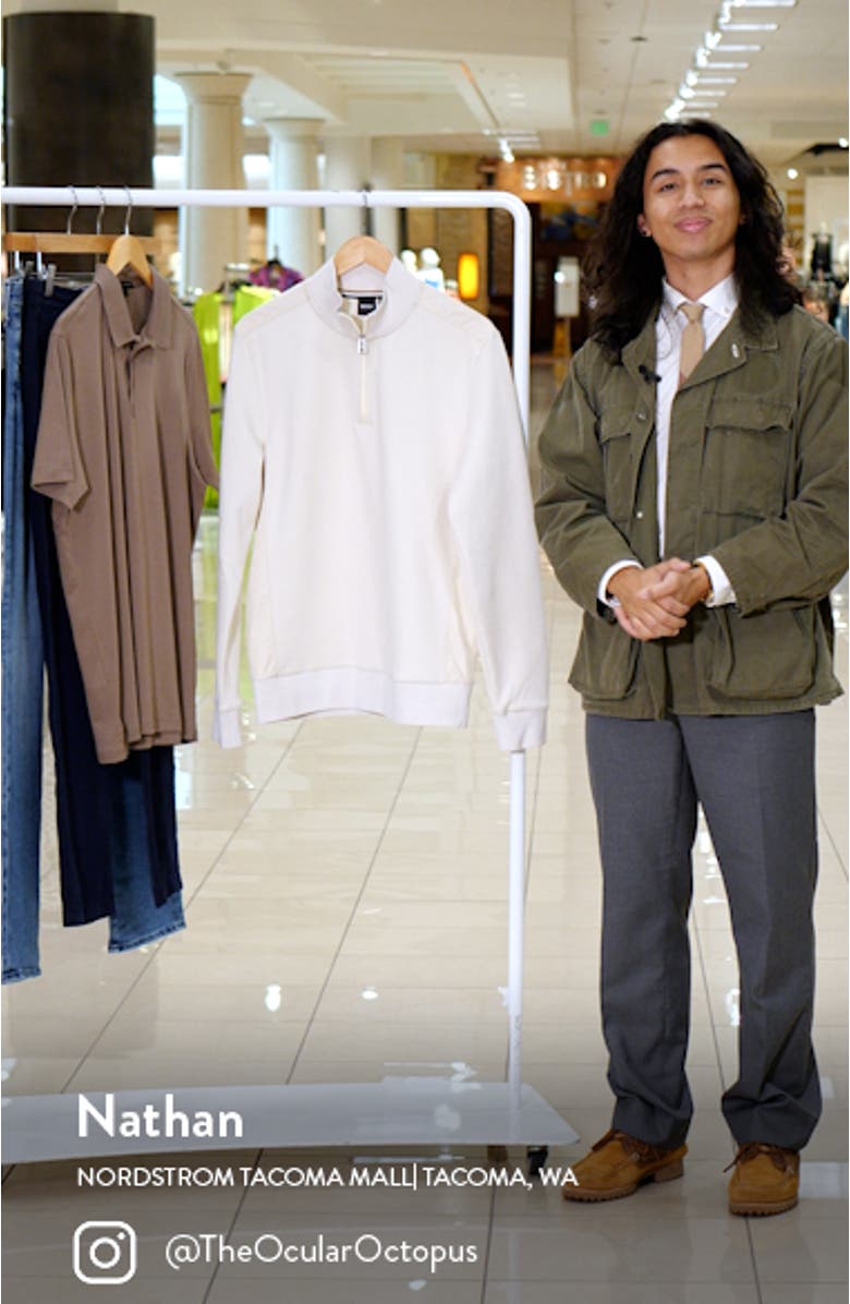 Sidney Half Zip Cotton Blend Pullover, sales video thumbnail