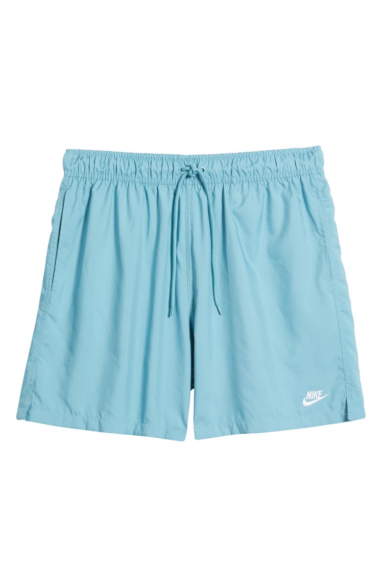Nike Club Woven Flow Shorts, Alternate, color, Denim Turquoise/ White