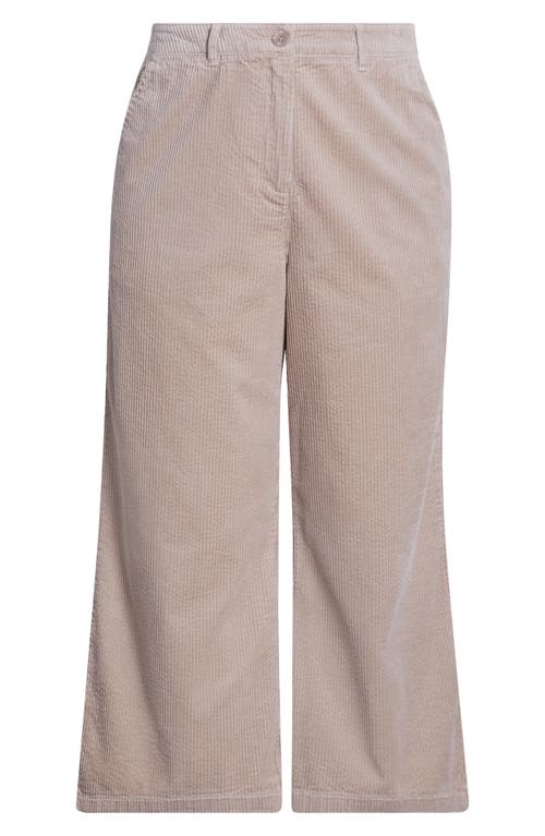 Seasalt Cornwall Asphodel Crop Wide Leg Corduroy Pants In Gray