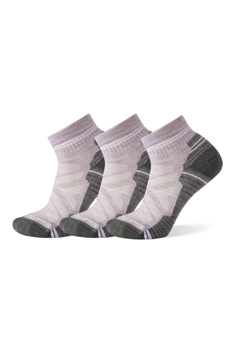 Hike Light 3-Pack Cushion Ankle Socks, Main, color, PURPLE ECLIPSE