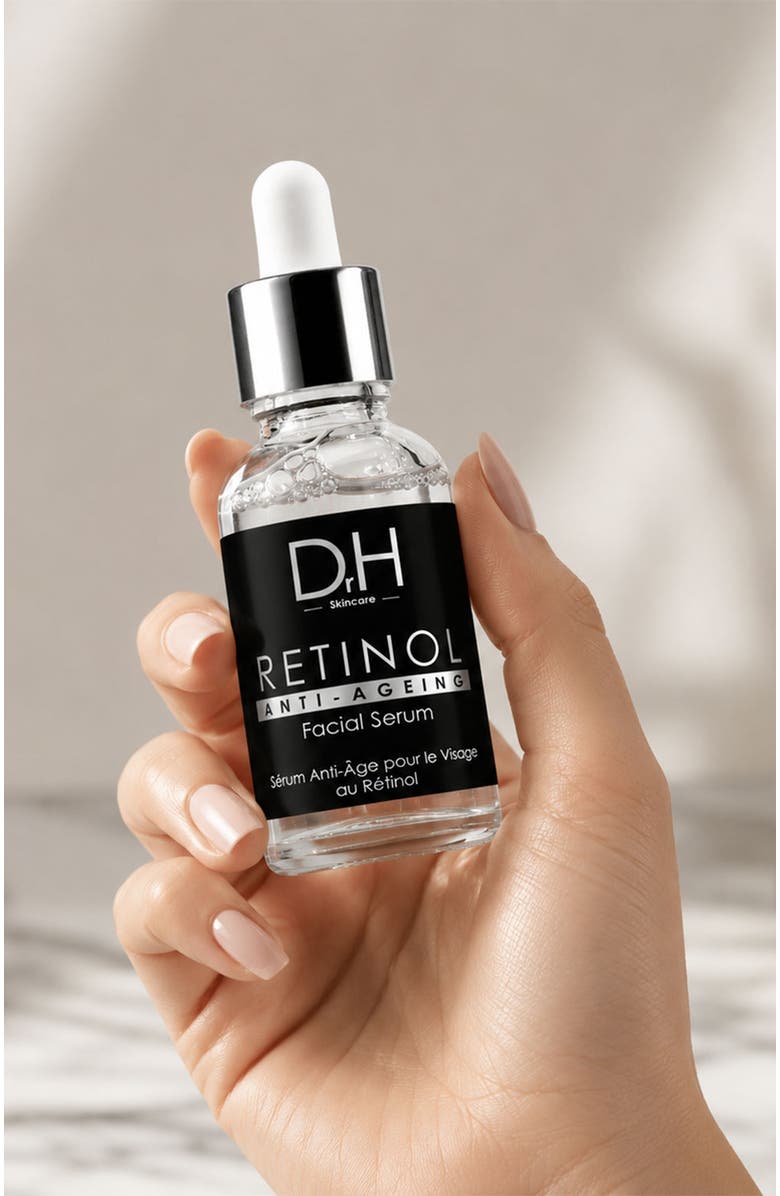 Dr H Anti-Ageing Retinol Facial Serum 30ml for Fine Lines & Wrinkles, Loss of Firmness, Alternate, color, White