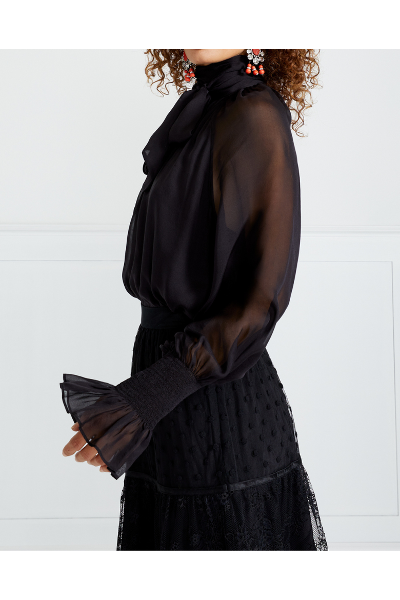 Quintette Blouse, Alternate, color, Black