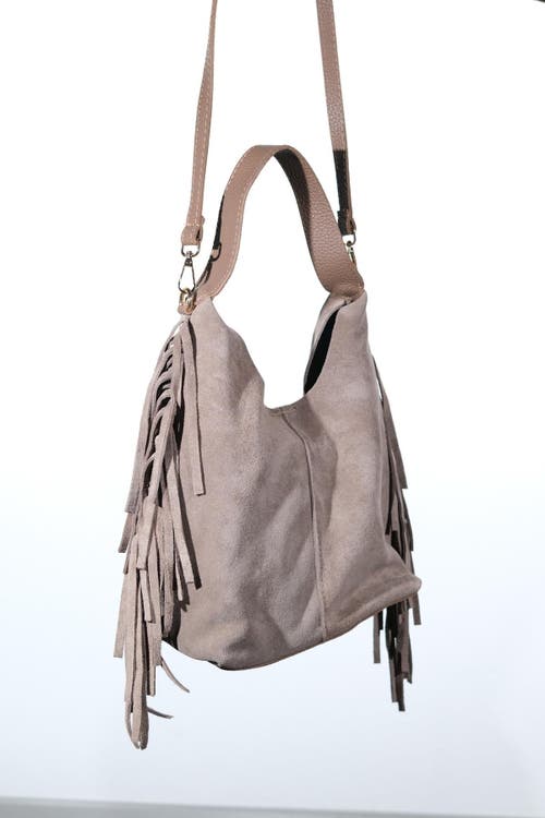 Forever & Always Shoes Vals Leather Shoulder Bag In Gray